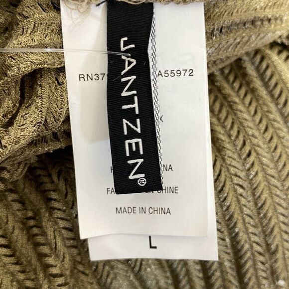 Jantzen Women's Green Sleeveless Pullover Stretchy Hooded Top Size Large NWT - Picture 5 of 6